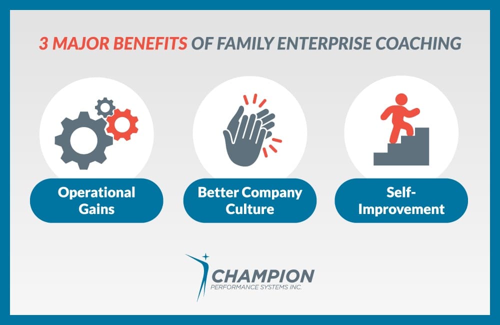 3 major benefits of family enterprise coaching - operational gains, better culture, self improvement