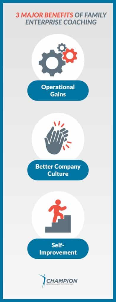 3 major benefits of family enterprise coaching - operational gains, better culture, self improvement