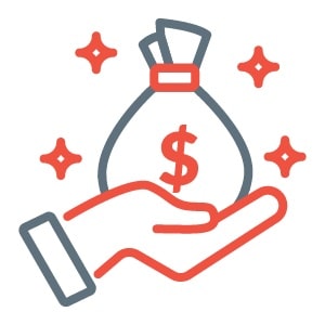 Icon of hand holding money