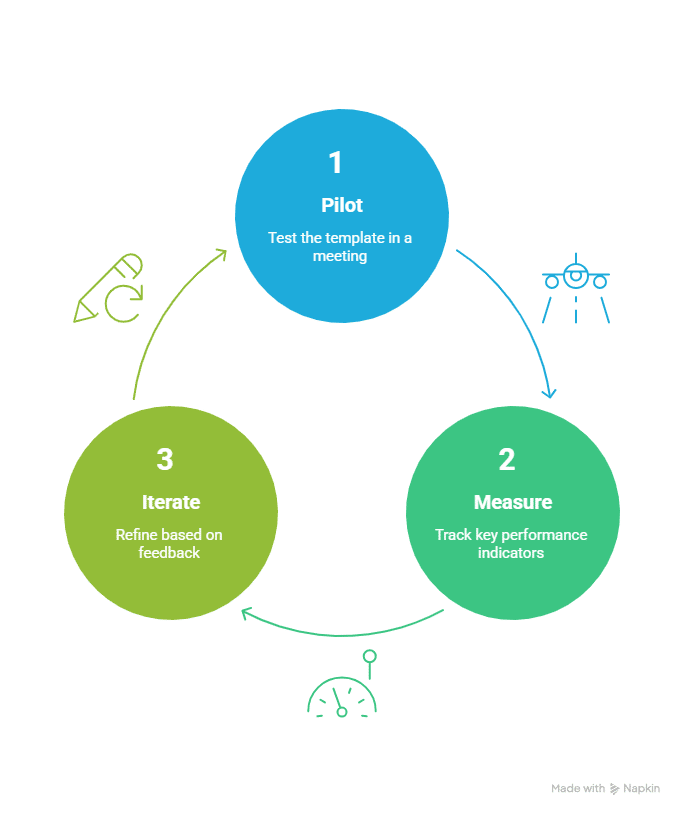 Implementing your new strategy meeting agenda template